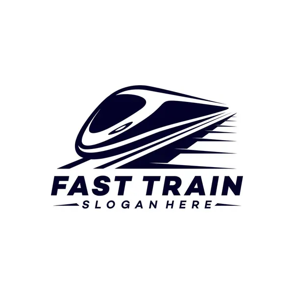 Modern hızlı tren logo vektör resimleme tasarımı