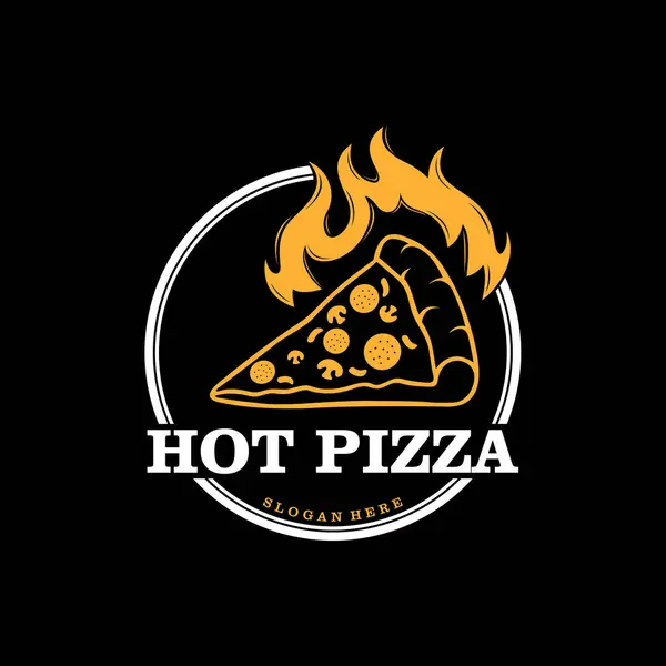 Hot Pizza logo vektör çizimi