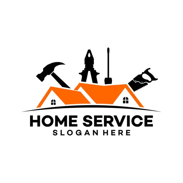 ev servisi logo vektör illüstrasyon tasarımı