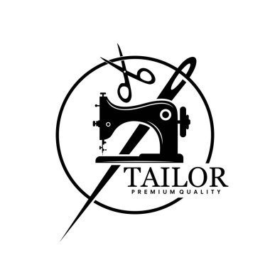 yaratıcı terzi logosu vektör illüstrasyon tasarımı