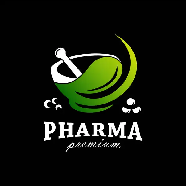 Klasik logo eczane vektör şablonu çizimi