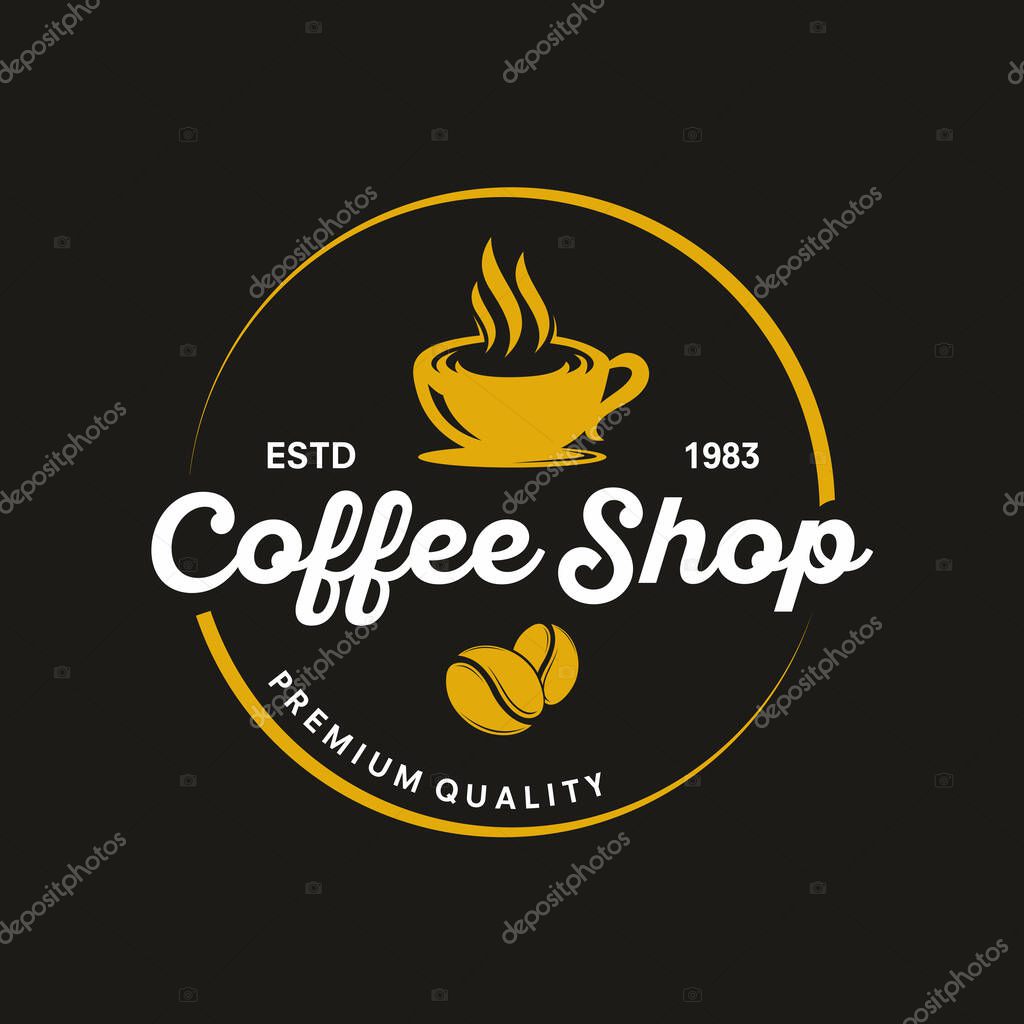 Coffee shop vector icon illustration design