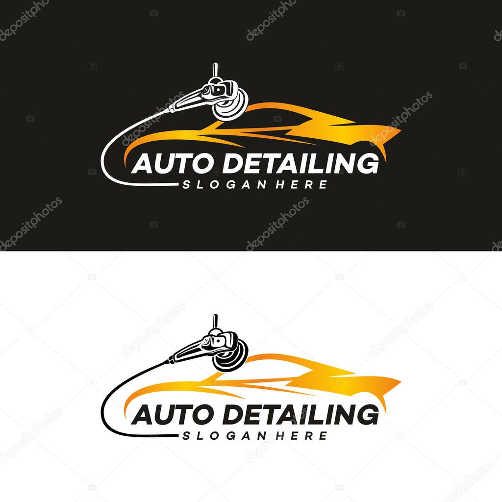 Vintage logo detailing wash vector template illustration