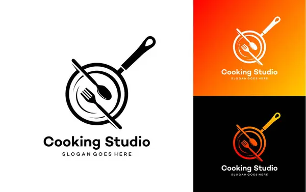 yemek restoranının logo vektör şablonu çizim tasarımı