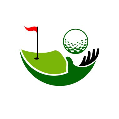 golf logosu vektör şablonu çizim tasarımı