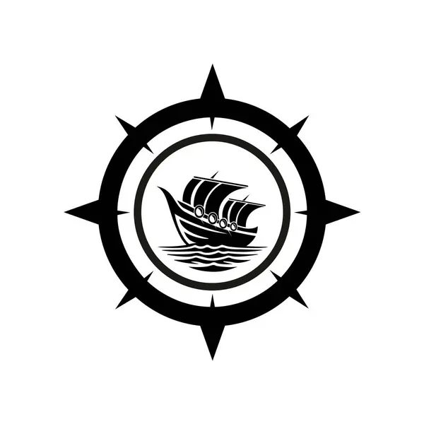Pusula logo vektör çizimi tasarımı
