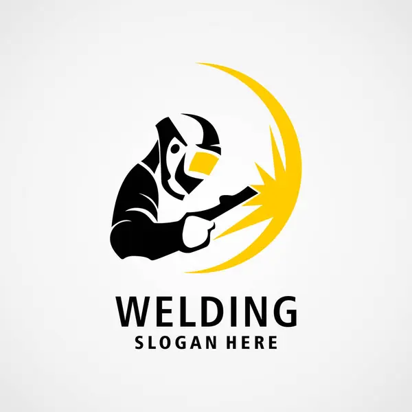 Kaynak logosu tasarımı vektör çizimi