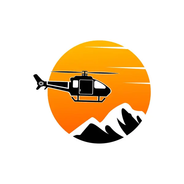 helikopter logo vektör şablonu çizim tasarımı