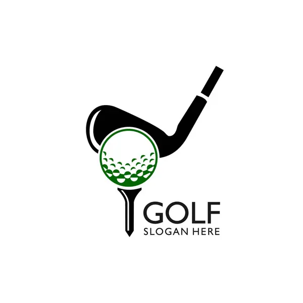 Golf logosu tasarımı vektör çizimi