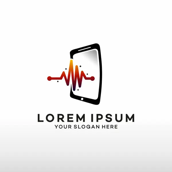 telefon logo vektör şablonu illüstrasyon tasarımı