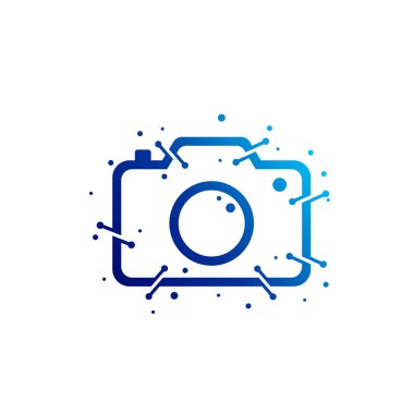 kamera teknolojisi logo vektör illüstrasyon tasarımı