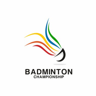Soyut Swoosh, Spor logosu ve Badminton Şampiyonası logosuna sahip Shuttlecock simgesi