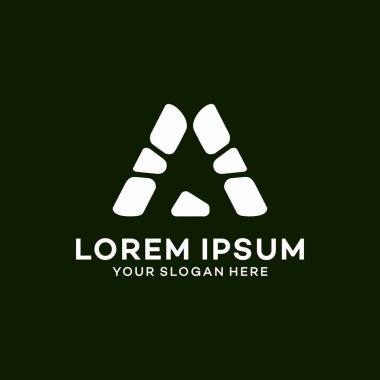 Tuğla taşı logo şablonu tasarımı. Başlangıç Bir sembol