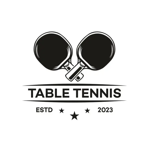 masa tenisi logosu logosu tasarım vektörü illüstrasyonu