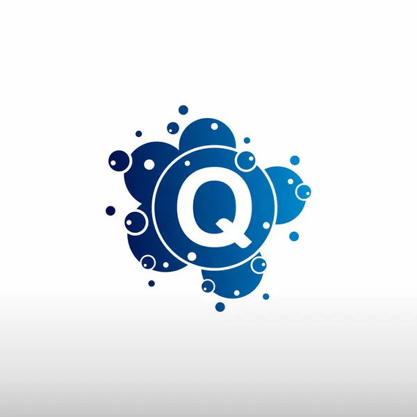 q harfi logo vektör şablonu çizim tasarımı