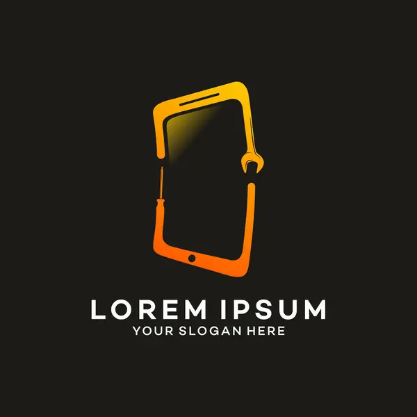telefon onarım logosu vektör şablonu çizim tasarımı