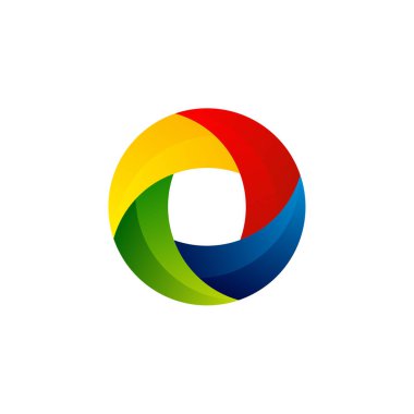 İş için logo tasarımının soyut çember şablonu.