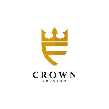 Klasik Kraliyet Kral Kraliçesi konsept simgesi Logotype konsept simgesi.