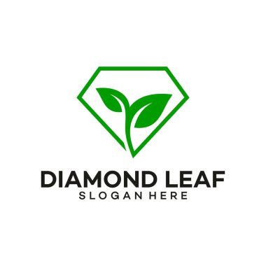 Elmas logo vektör şablonu çizimi