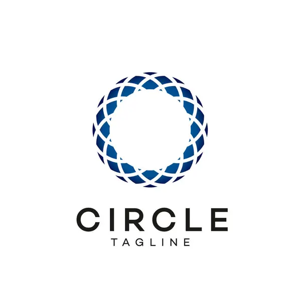 Çember logo tasarım vektör şablonu. Soyut simgeyi çember içine al.
