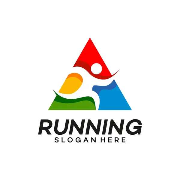 Maraton koşusu için tasarım logosu