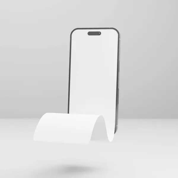 Uzun kaydırmalı akıllı telefon ekranı, tasarım sunumu için kullan