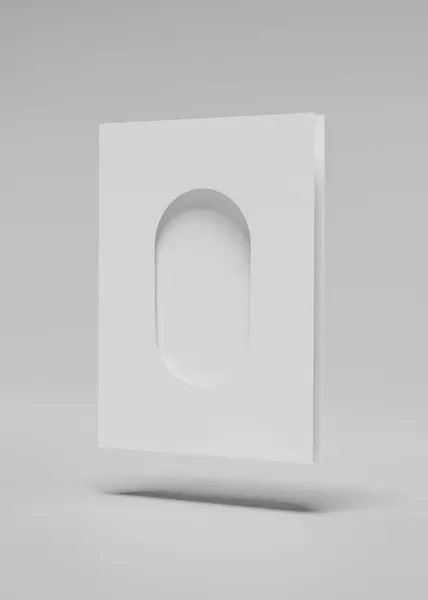 Bir davetiye kartı, kemer şeklinde bir delik, düğün davetiyesi modelleri ve daha fazlası için mükemmel..