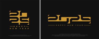 Mutlu yıllar 2025 tasarımı. Kesilmiş sayıların resimleriyle. 2025 yeni yıl afişleri, afişler, selamlar ve kutlamalar için en iyi vektör tasarımı.