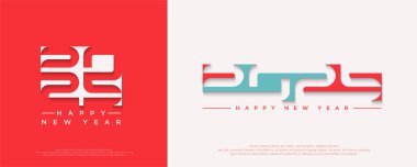 Mutlu yıllar - en iyi dileklerimle 2025 - 2025 yılının posterleri, afişleri, selamları ve kutlamaları için vektör.