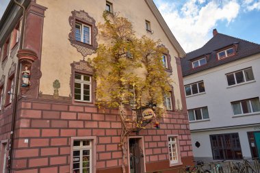 Freiburg, Almanya; 15 Ekim, 23, Freiburg 'daki tarihi binaların cepheleri