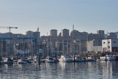 Gemiler Vigo, Pontevedra, Galiçya, İspanya limanına yanaştı.