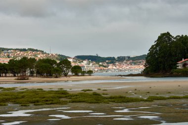 Resim, tarihi mimari, yemyeşil yemyeşil ve sakin sular da dahil olmak üzere büyüleyici kıyı manzarasını yakalıyor. Geniş görüş bu Galiçya bölgesinin doğal güzelliğini ve kültürel zenginliğini gözler önüne seriyor ve onu ideal bir temsilci yapıyor.