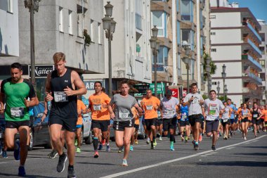 Bayona, Pontevedra, İspanya; 18 Ağustos 2024; Baiona, Pontevedra, İspanya 'daki Andar y Correr yarışının popüler 39..