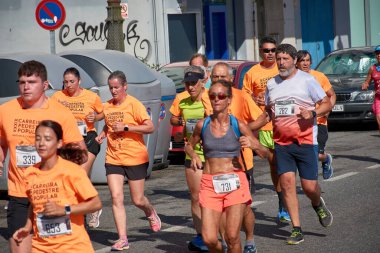 Bayona, Pontevedra, İspanya; 18 Ağustos 2024; Baiona, Pontevedra, İspanya 'daki Andar y Correr yarışının popüler 39..