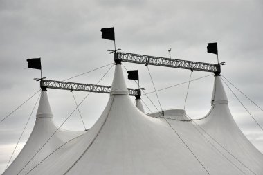 Circus tent on Playa America in Nigran, Pontevedra,Spain clipart