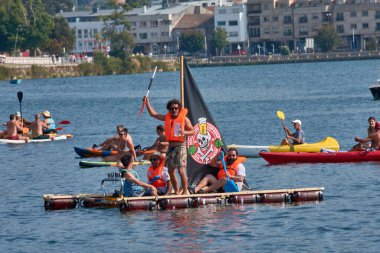 Nigran, Pontevedra, İspanya; 24 Ağustos 2025: A Foz, Ramallosa, Nigran 'daki 