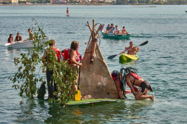 Nigran, Pontevedra, İspanya; 24 Ağustos 2025: A Foz, Ramallosa, Nigran 'daki 