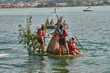 Nigran, Pontevedra, İspanya; 24 Ağustos 2025: A Foz, Ramallosa, Nigran 'daki 