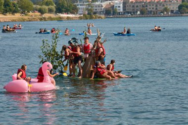 Nigran, Pontevedra, İspanya; 24 Ağustos 2025: A Foz, Ramallosa, Nigran 'daki 