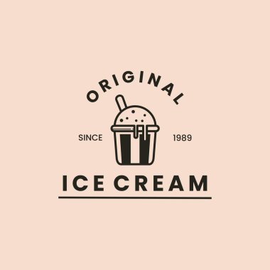 Dondurma etiketi. Dondurma logosu tasarımı