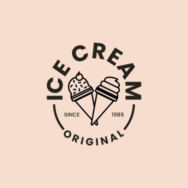 Dondurma etiketi. Dondurma logosu tasarımı