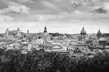 Roma 'nın tarihi merkezi, İtalya manzarası.