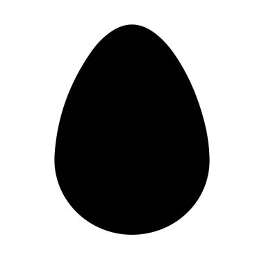 siyah bir yumurta silueti