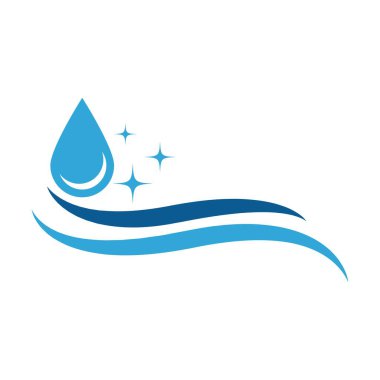 Temiz su logosu tasarım şablonu