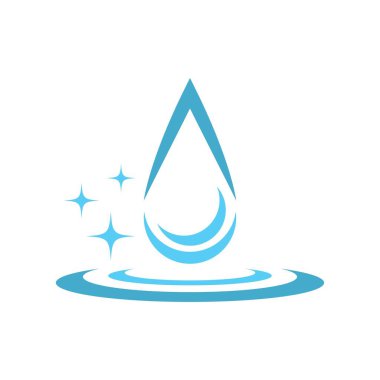 Temiz su logosu tasarım şablonu