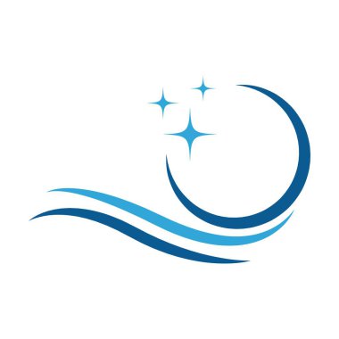 Temiz su logosu tasarım şablonu