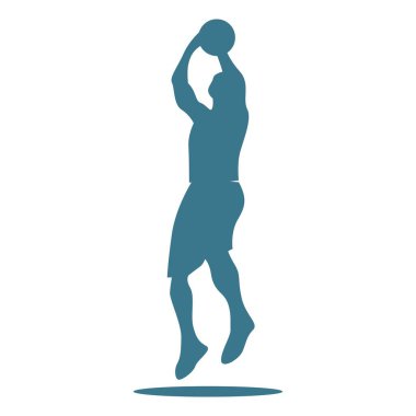 Basketbol oyunu simgesi tasarım şablonu