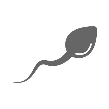 Sperm simgesi düz tasarım çizimi