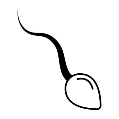 Sperm simgesi düz tasarım çizimi