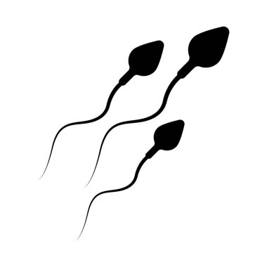 Sperm simgesi düz tasarım çizimi
